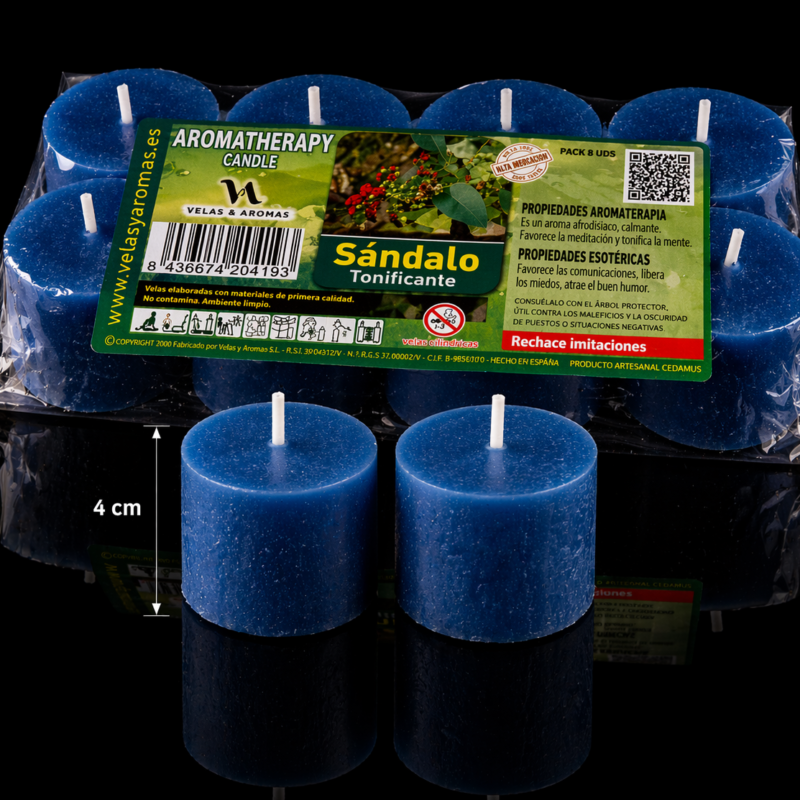 Pack Velas de Aroma Sándalo (8 Unidades)