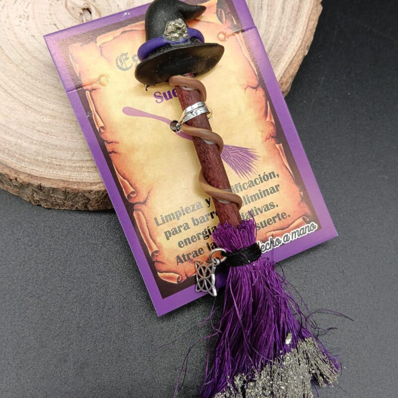 Escoba Bruja con Pirita "Suerte"