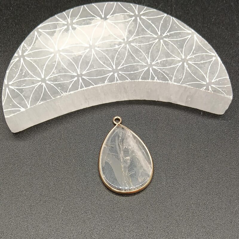 Colgante Lágrima Cuarzo Blanco