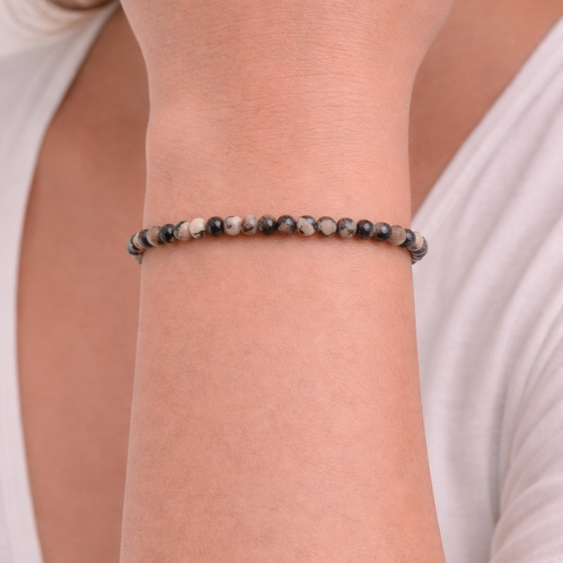 Pulsera Jaspe Cebra 4 mm