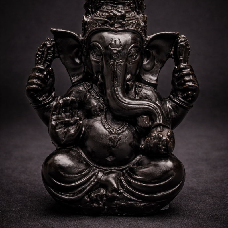 Ganesha Color Negra - 8cm