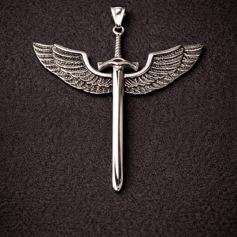 Colgante Espada San Miguel (sin cadena) - Acero Inoxidable