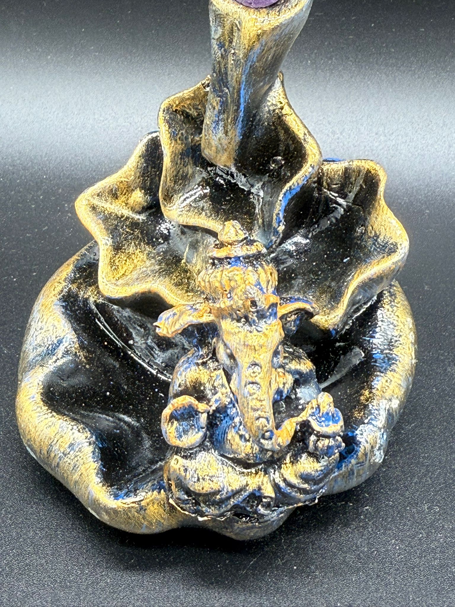 Fuente de Reflujo Ganesha Azul/Oro viejo