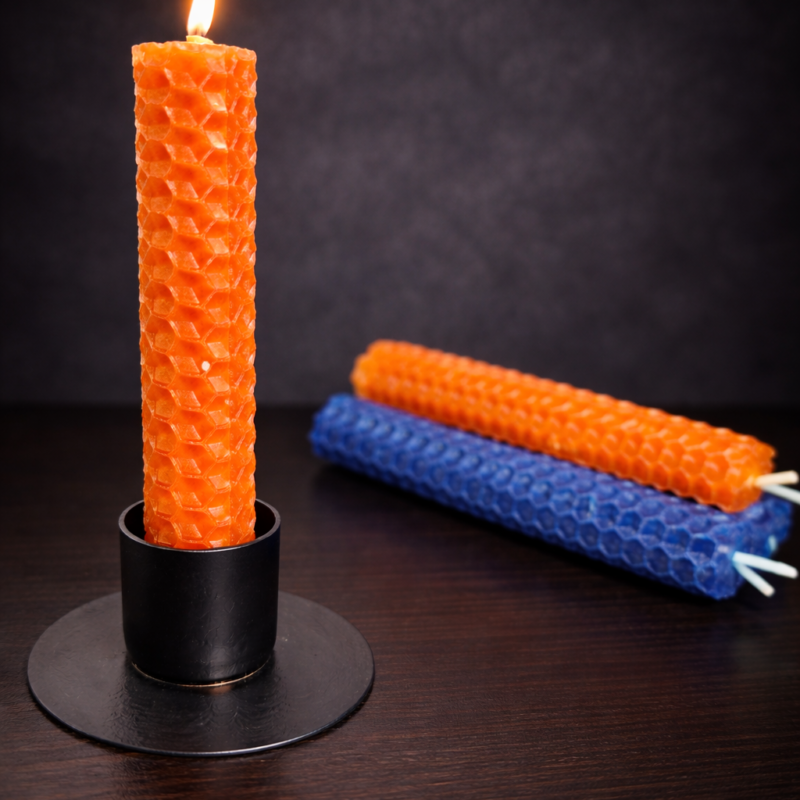 Porta Vela Metálico Negro (2 cm Diámetro)