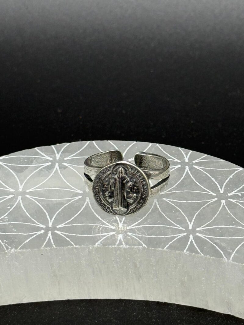 Anillo Medalla de San Benito - Plata de Ley