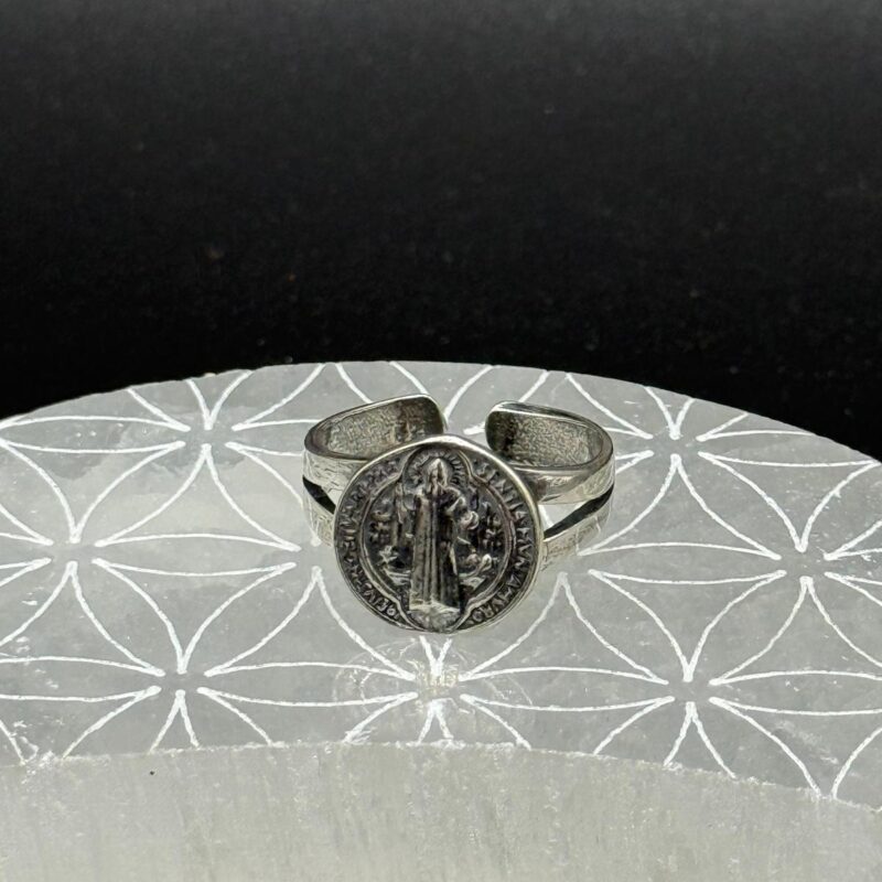 Anillo Medalla de San Benito - Plata de Ley