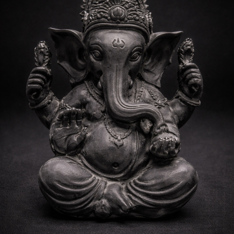 Ganesha Color Negro - 12 cm
