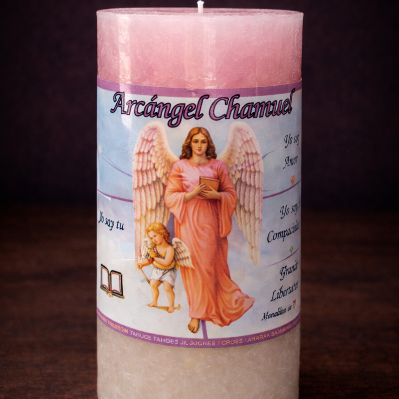 Velón Arcángel Chamuel - Amor, Perdón y Mascotas