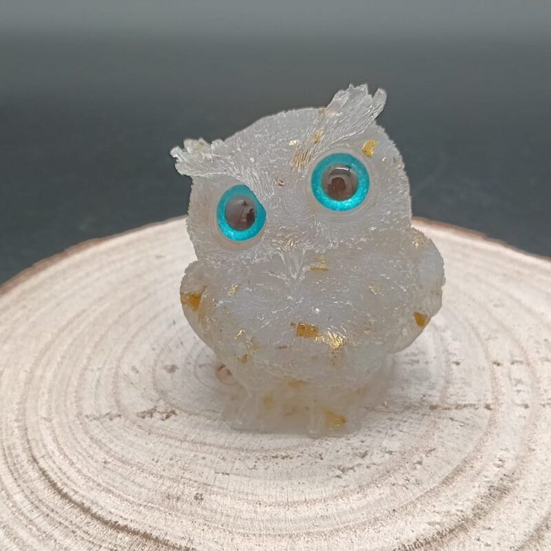 Búho de Orgonita Opalina (6 cm) (Ojos Aleatorios)