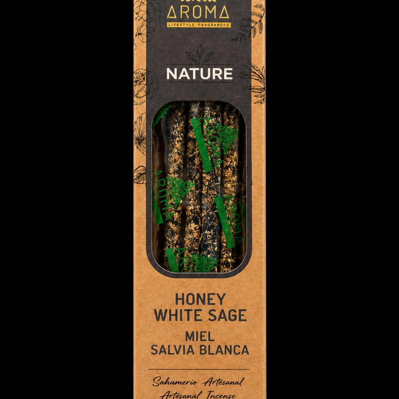 Incienso AROMA Miel y Salvia Blanca