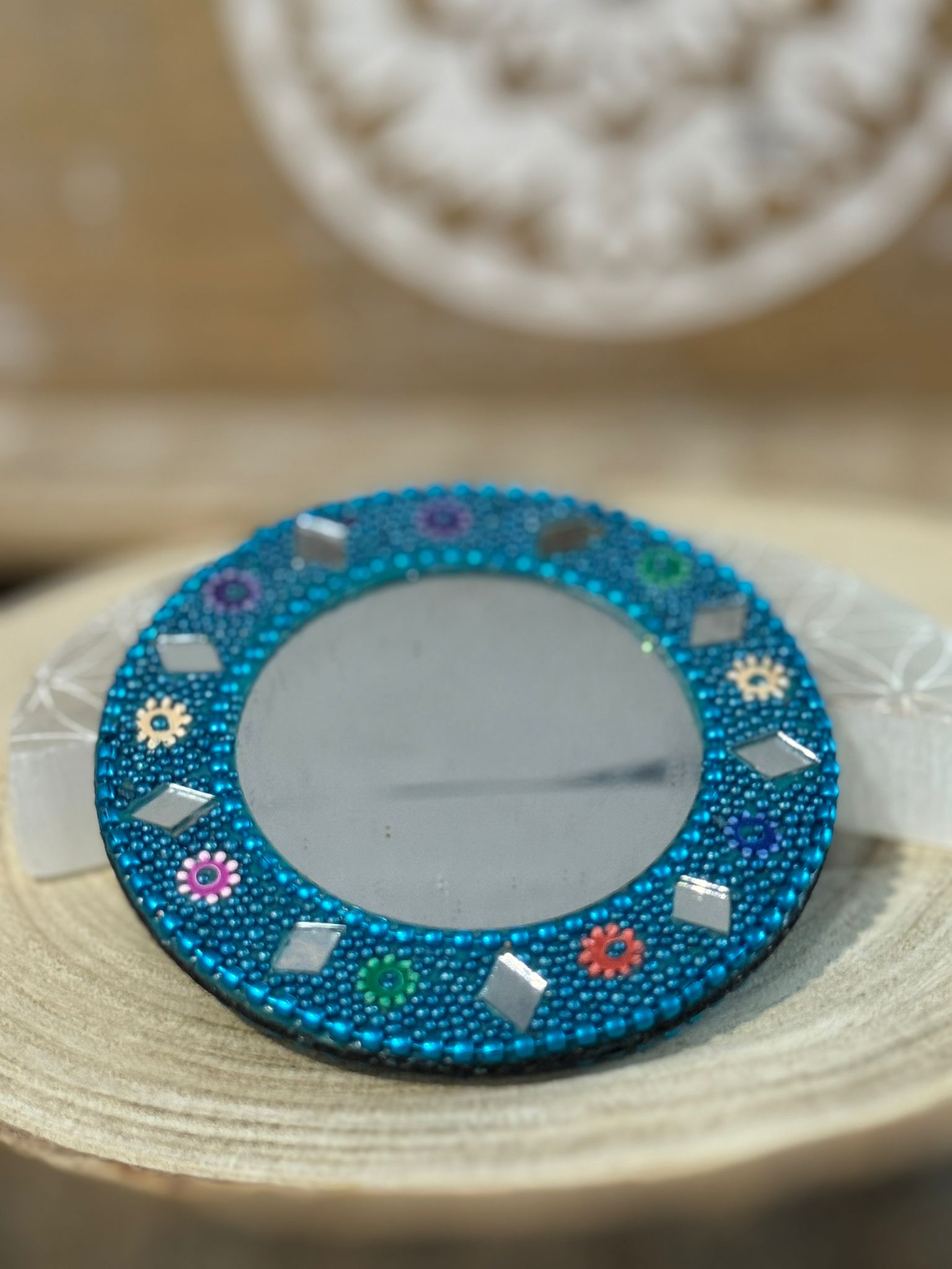 Espejo Cristales (Turquesa)