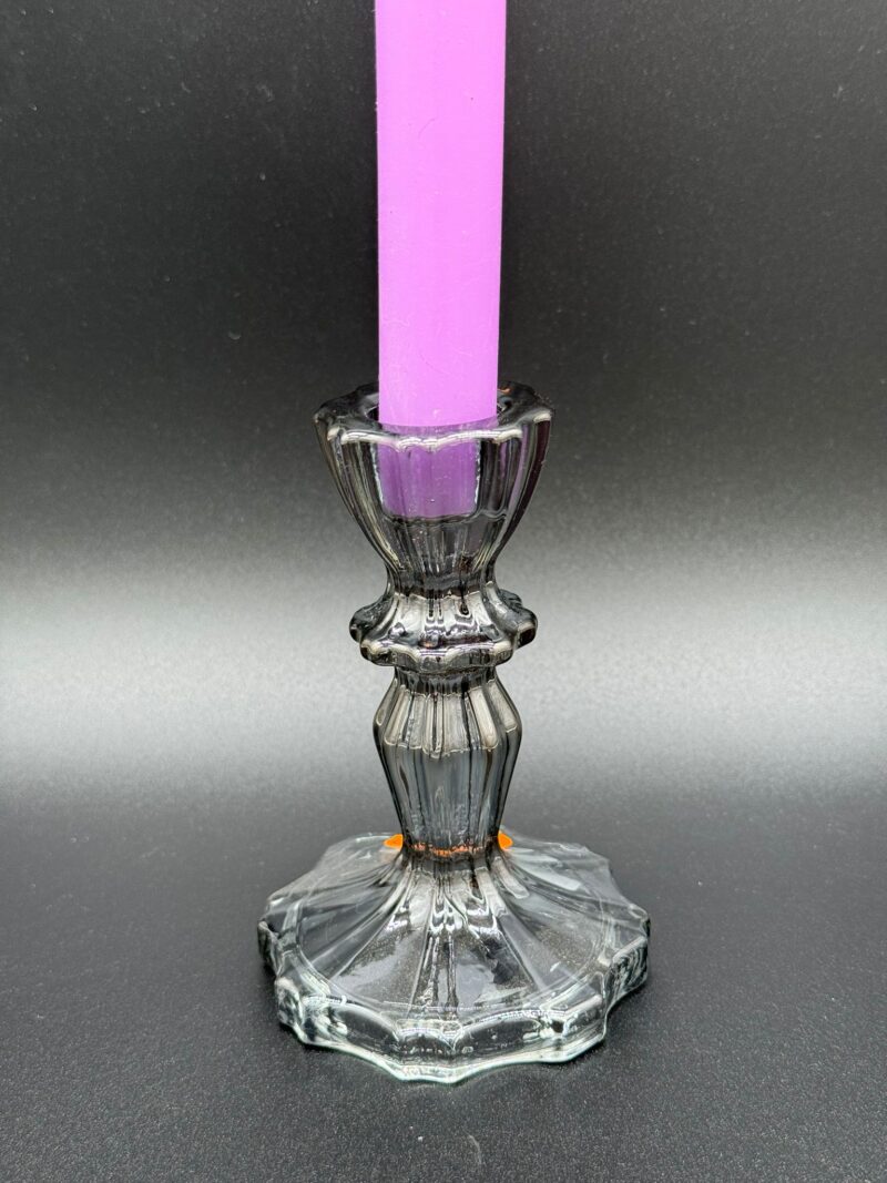 Portavelas Bujía Cristal negro