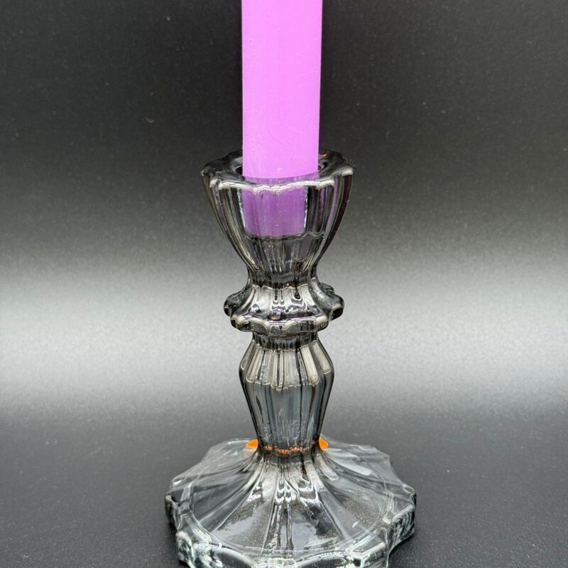 Portavelas Bujía Cristal negro