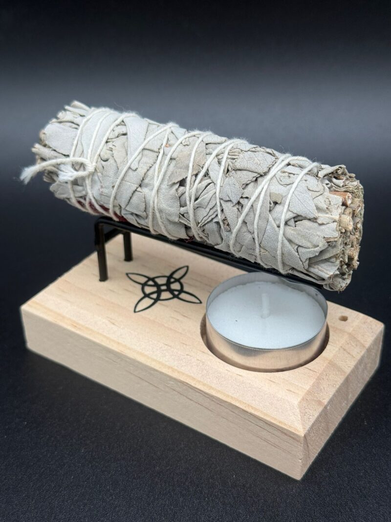 Quemador De Palo Santo - Con Dibujo Nudo De Bruja