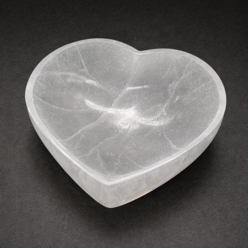 Cuenco Selenita Corazón - 15 cm