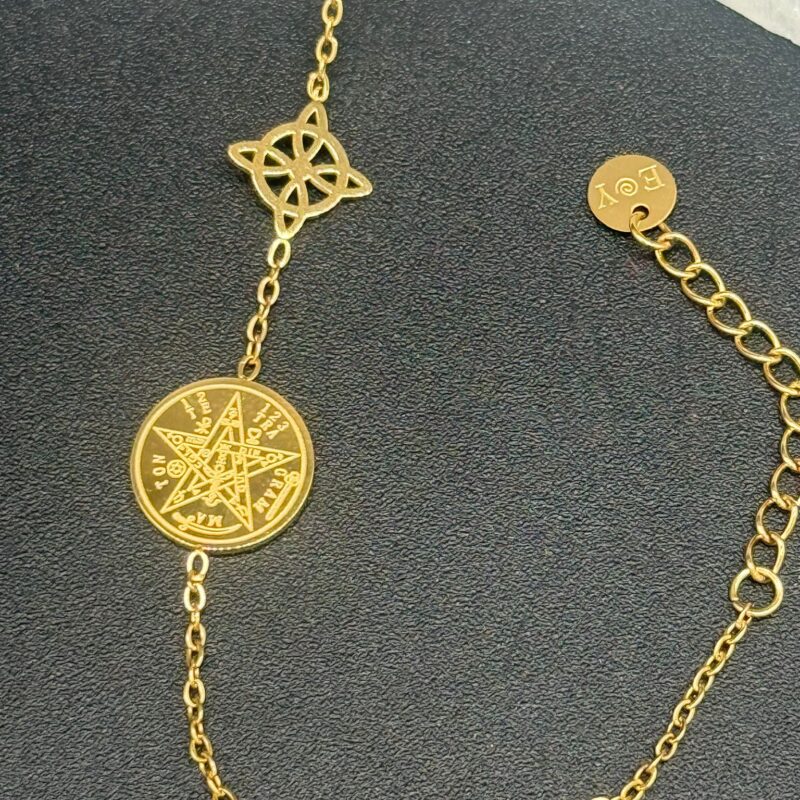 Pulsera Acero Doble Protección Dorada (Mod 2)