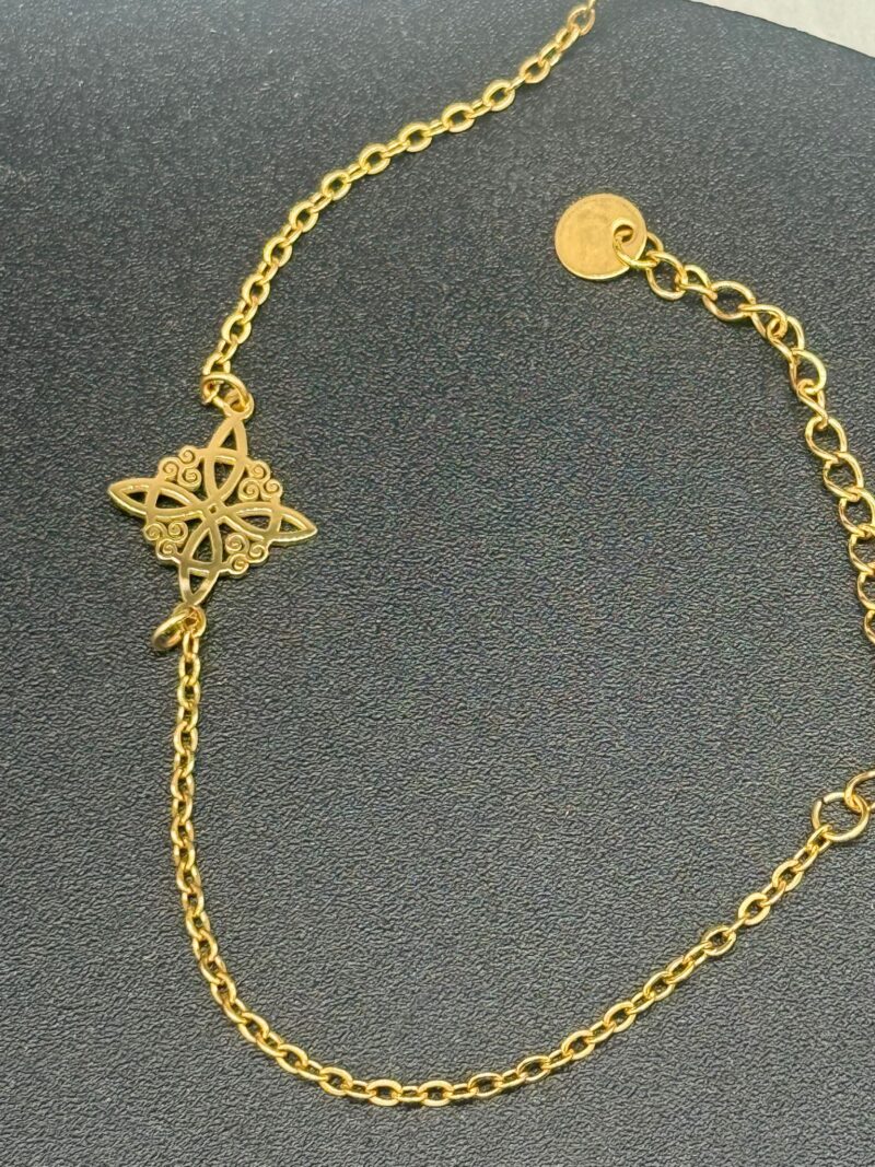 Pulsera Nudo de Bruja Acero Dorado (Mod 2)
