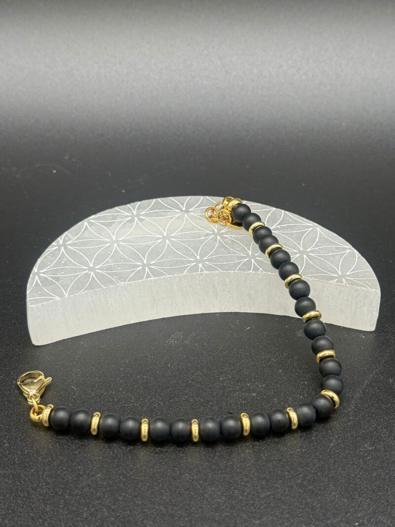 Pulsera de Acero Inoxidable y Ónice Mate