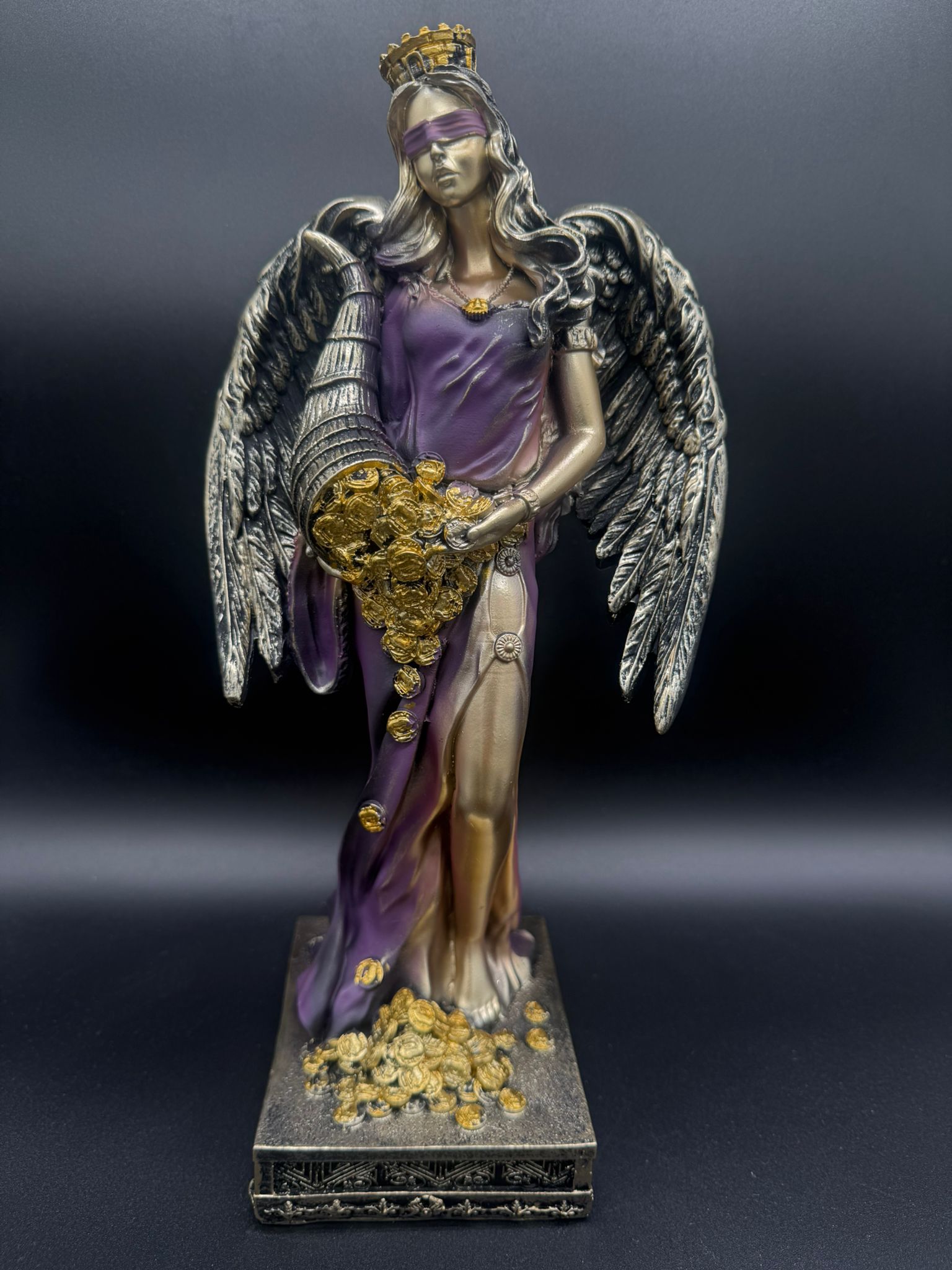 Diosa de la Fortuna Alas Morada (35cm) - Imagen 2