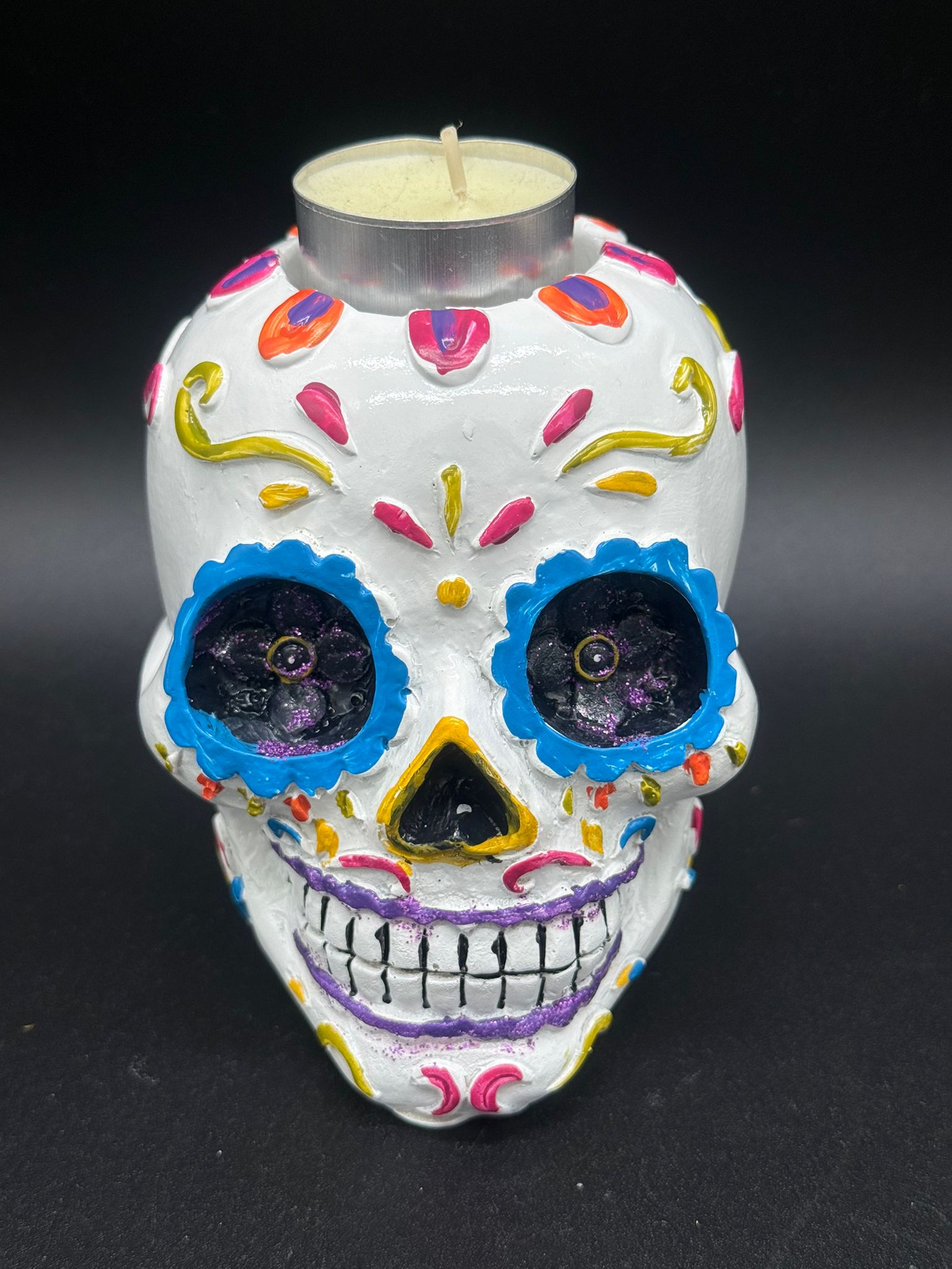 Portavelas Catrina Blanca