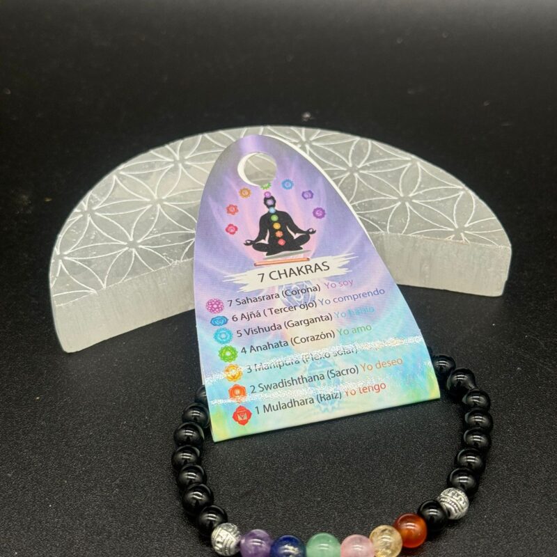 Pulsera 7 Chakras/Onix 6mm