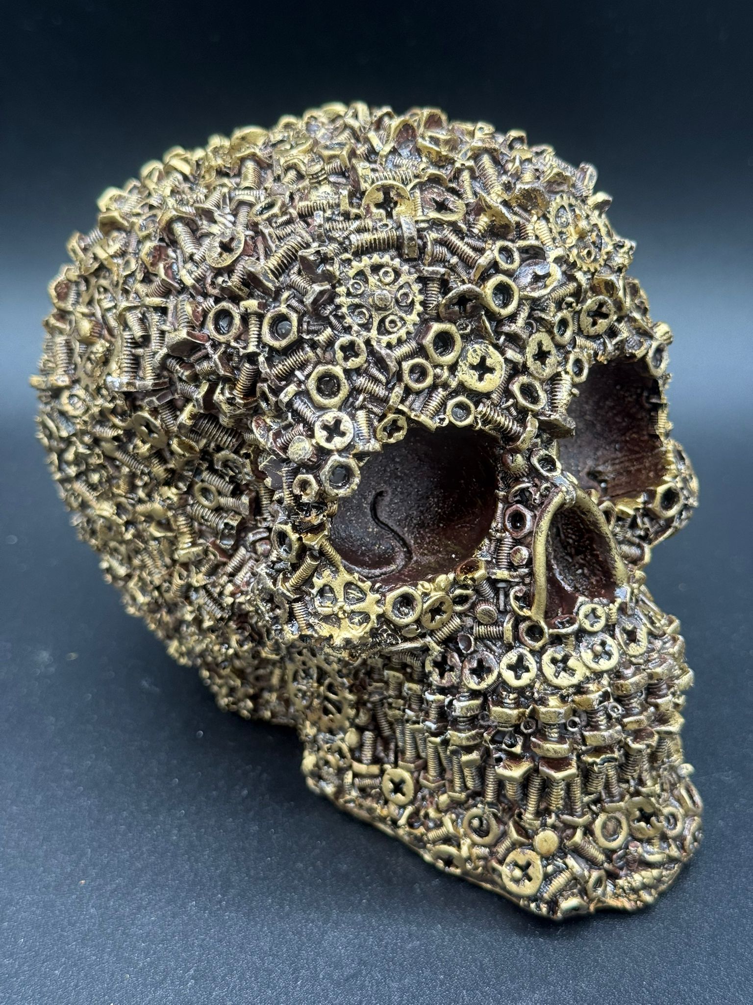 Calavera con Tornillos Bronce - Imagen 2
