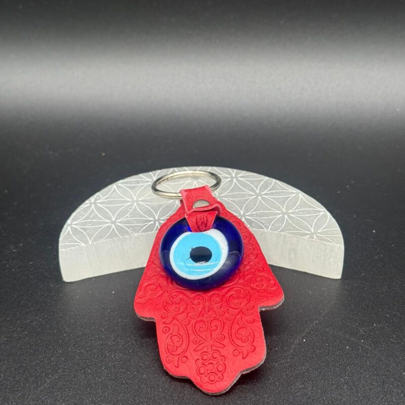 Llavero Mano de Fátima con Ojo Turco (Rojo)