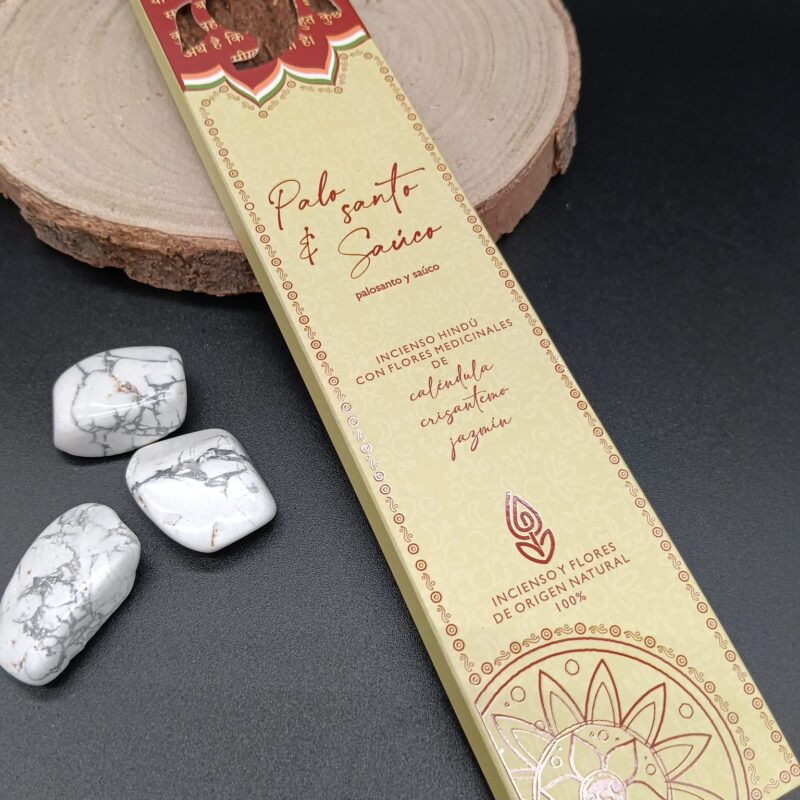 Incienso Hindú con Flores Medicinales "Palo Santo & Saúco"