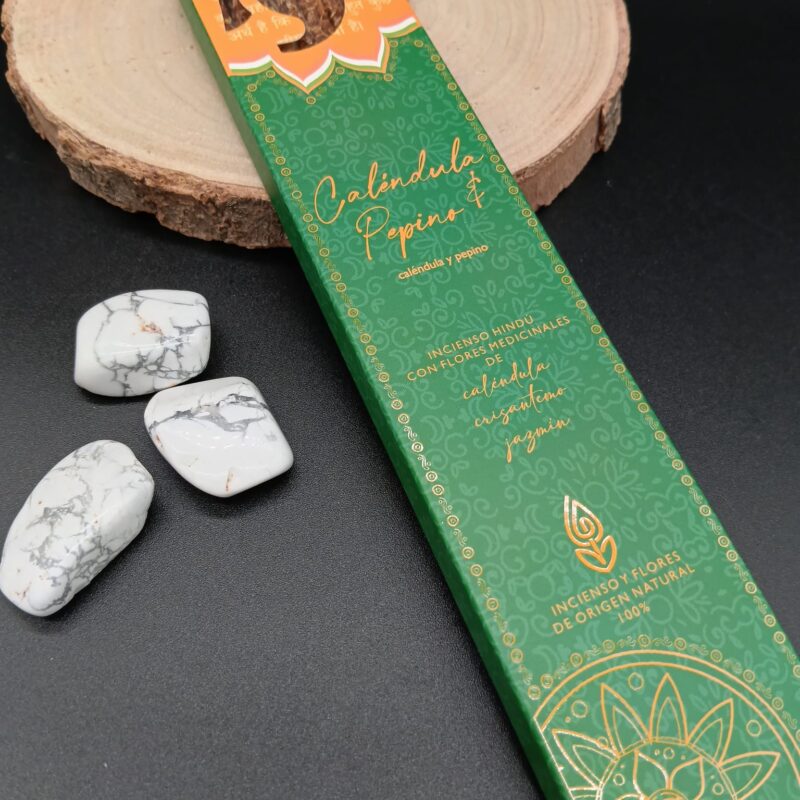 Incienso Hindú con Flores Medicinales "Caléndula & Pepino"