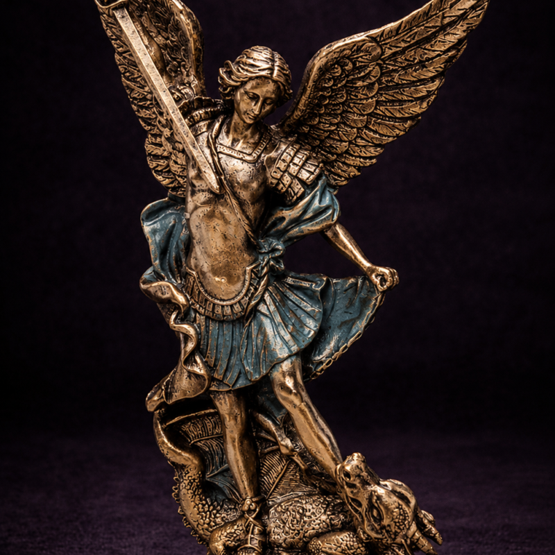 Arcángel San Miguel Azul - 30cm