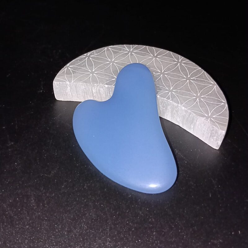 Gua Sha Cuarzo Azul