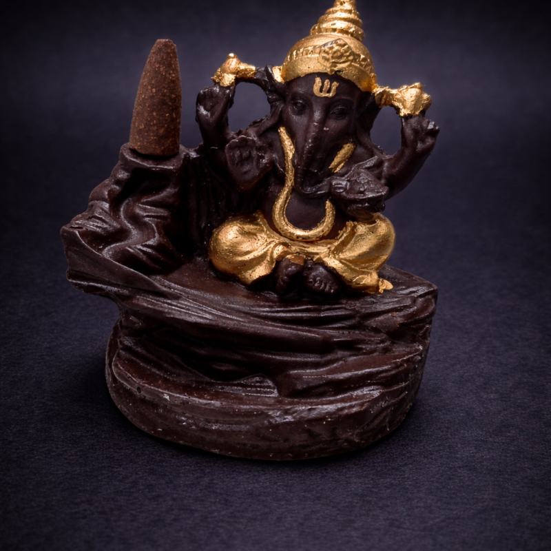 Fuente de Reflujo Ganesha Negro/Dorado