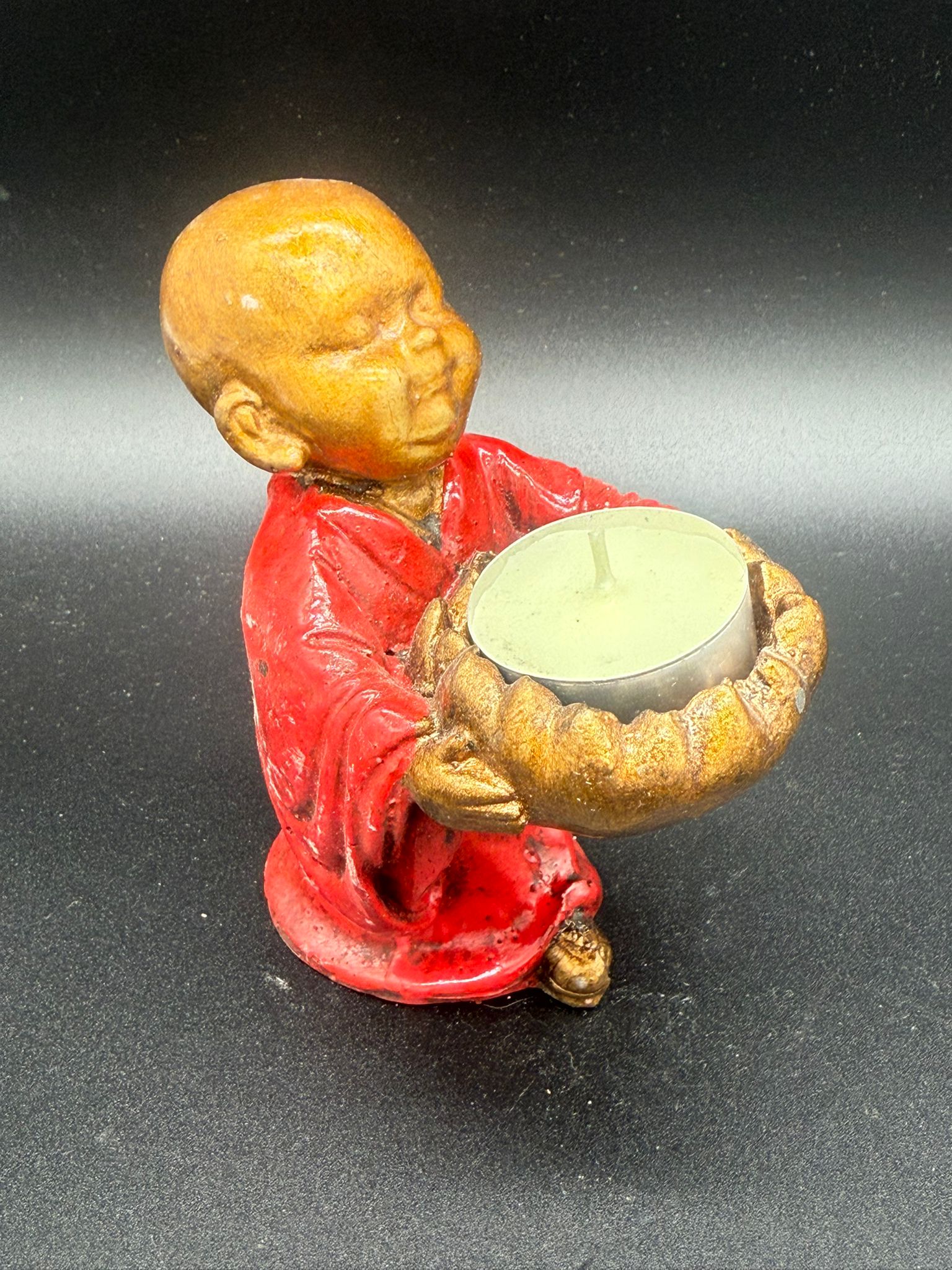 Porta vela Buda Rojo