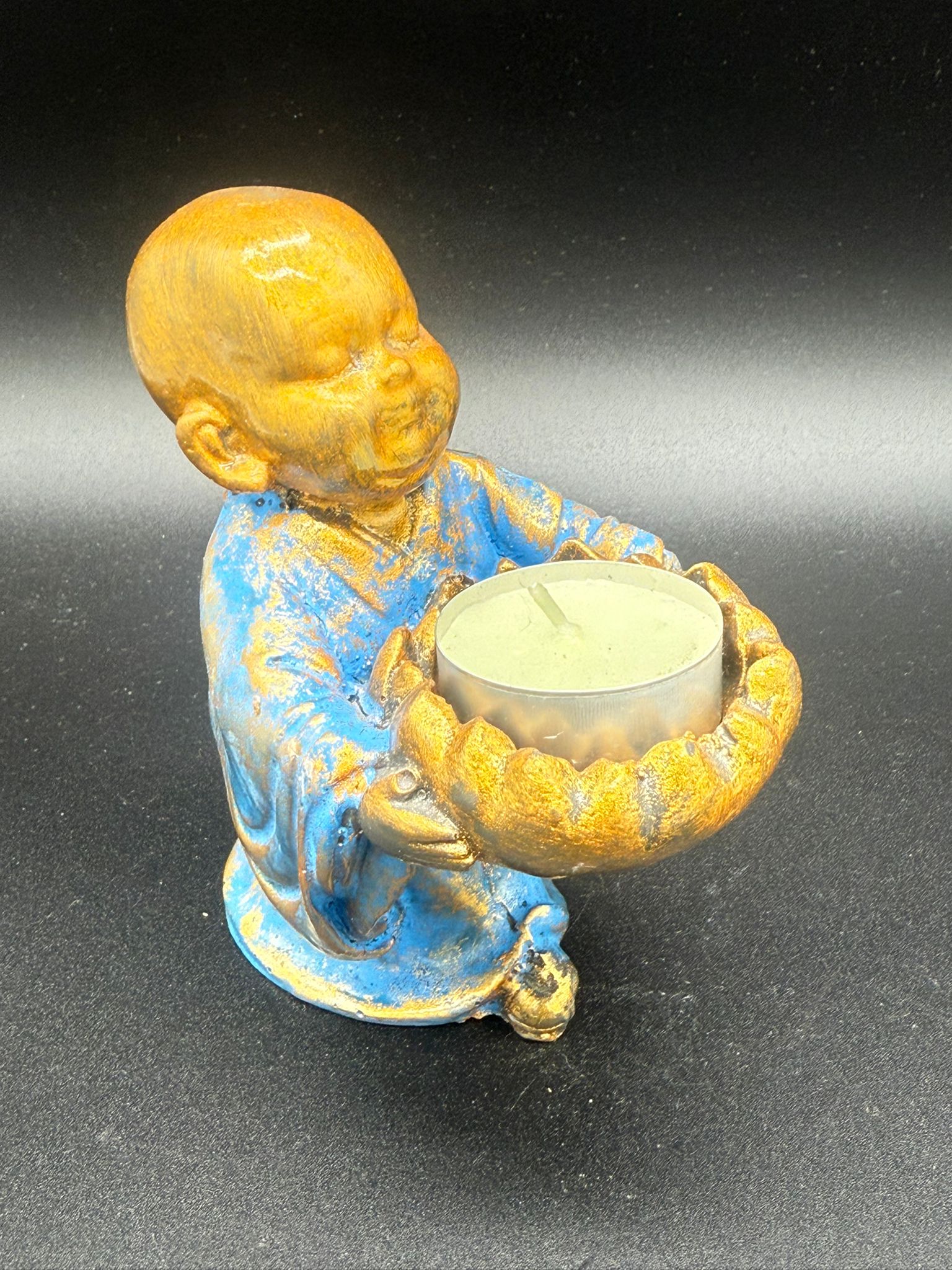 Porta vela Buda Azul