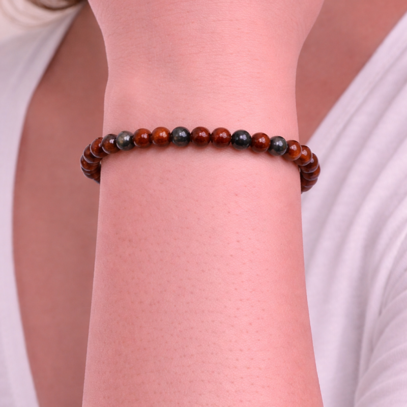 Pulsera Obsidiana Caoba 4 mm