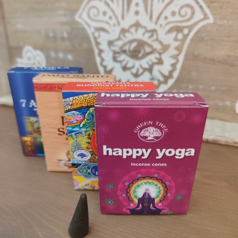 Conos de Incienso Green Tree. Happy Yoga (12 conos)