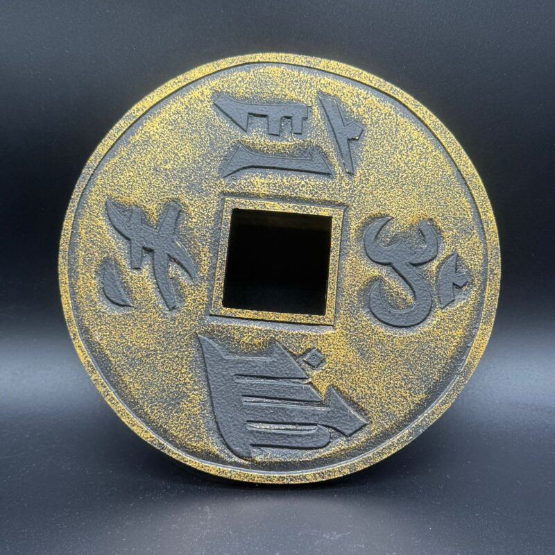 Colgador Moneda de Feng Shui Dorado