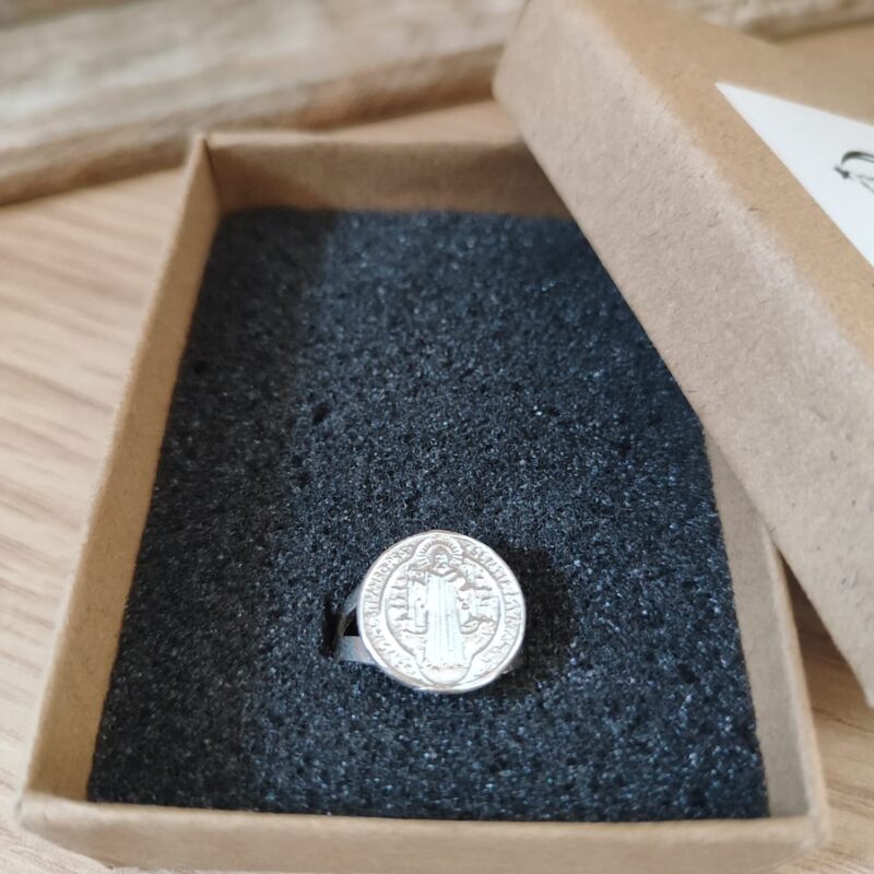 Anillo Medalla de San Benito - Plata de Ley