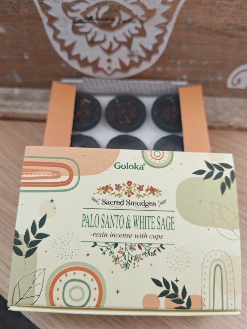 Carboncillos Goloka con Resina (Palo Santo y Salvia Blanca)