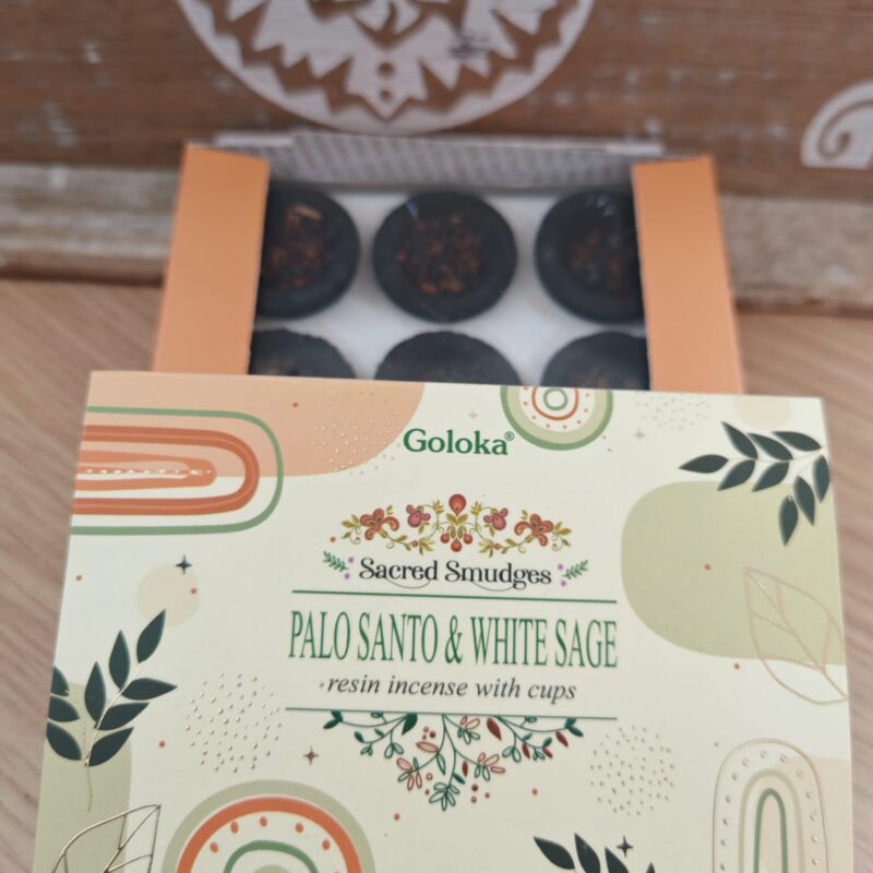 Carboncillos Goloka con Resina (Palo Santo y Salvia Blanca)