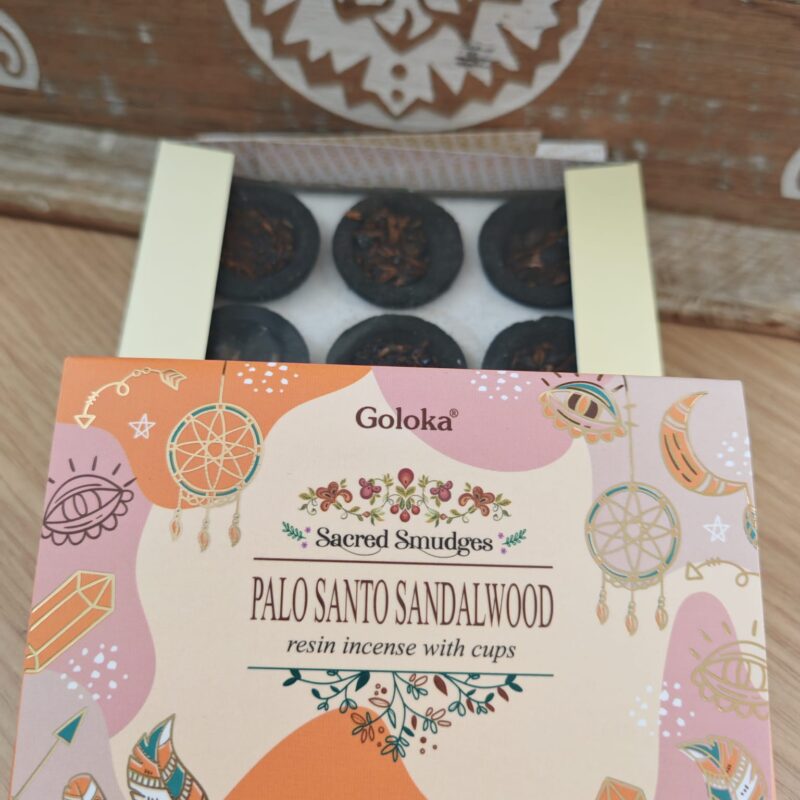 Carboncillos Goloka con Resina (Palo Santo y Sándalo)