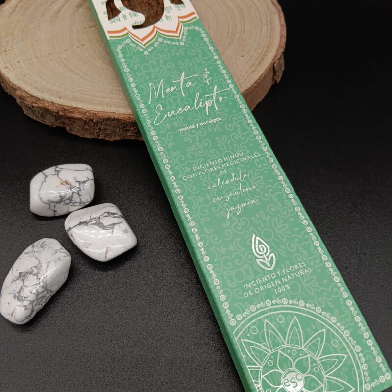 Incienso Hindú con Flores Medicinales "Menta & Eucalipto"