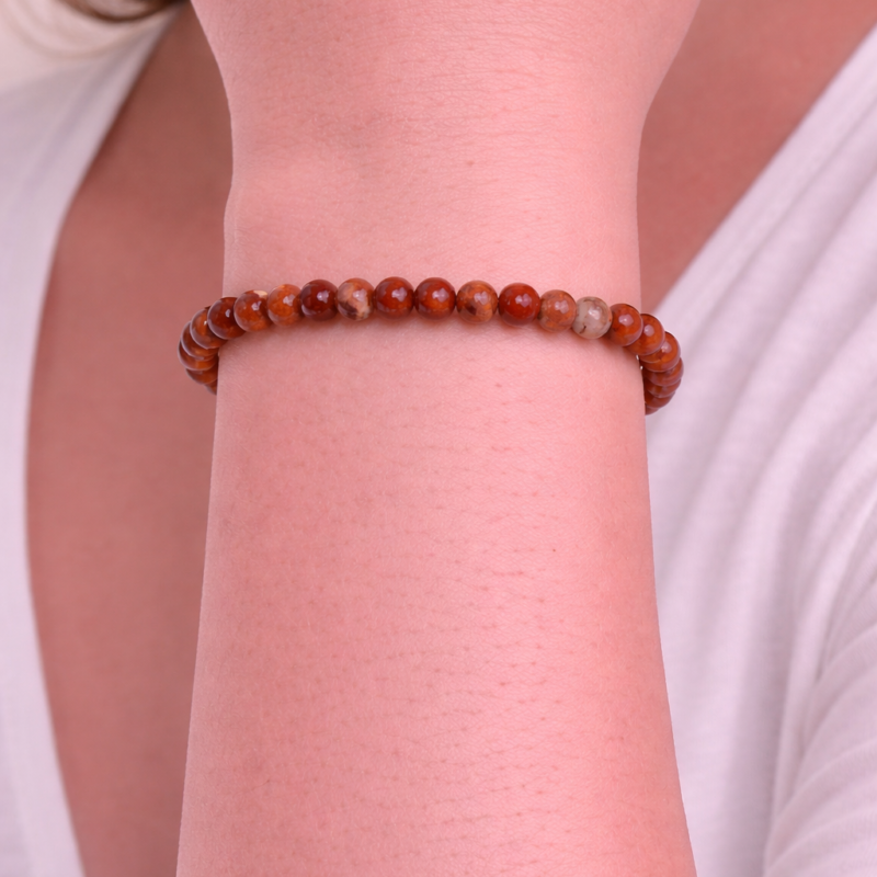 Pulsera Jaspe Rojo 4 mm
