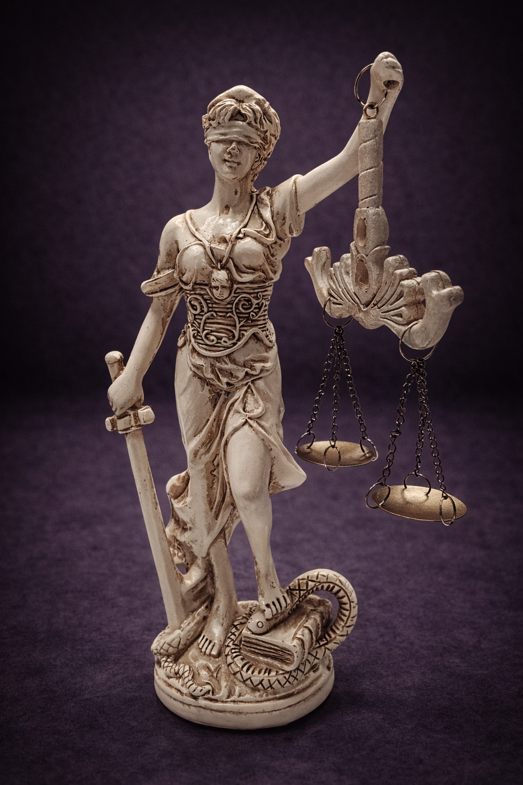 Diosa de la Justicia Blanca - 20 cm