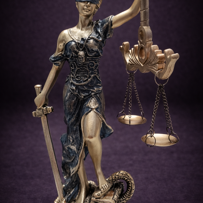 Diosa de la Justicia Azul - 20 cm