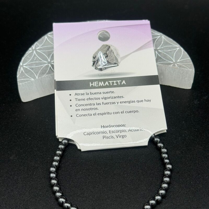 Pulsera Hematite 4 mm