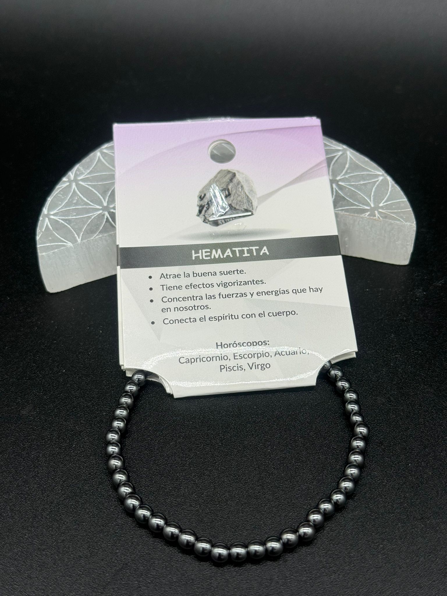 Pulsera Hematite 4 mm