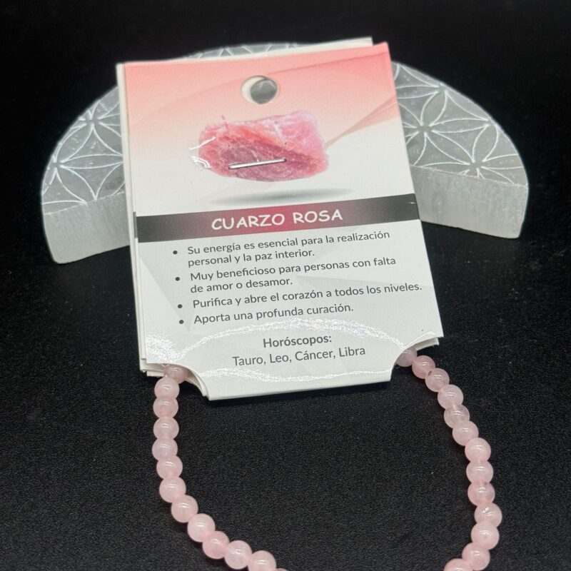 Pulsera 4-5mm Cuarzo Rosa