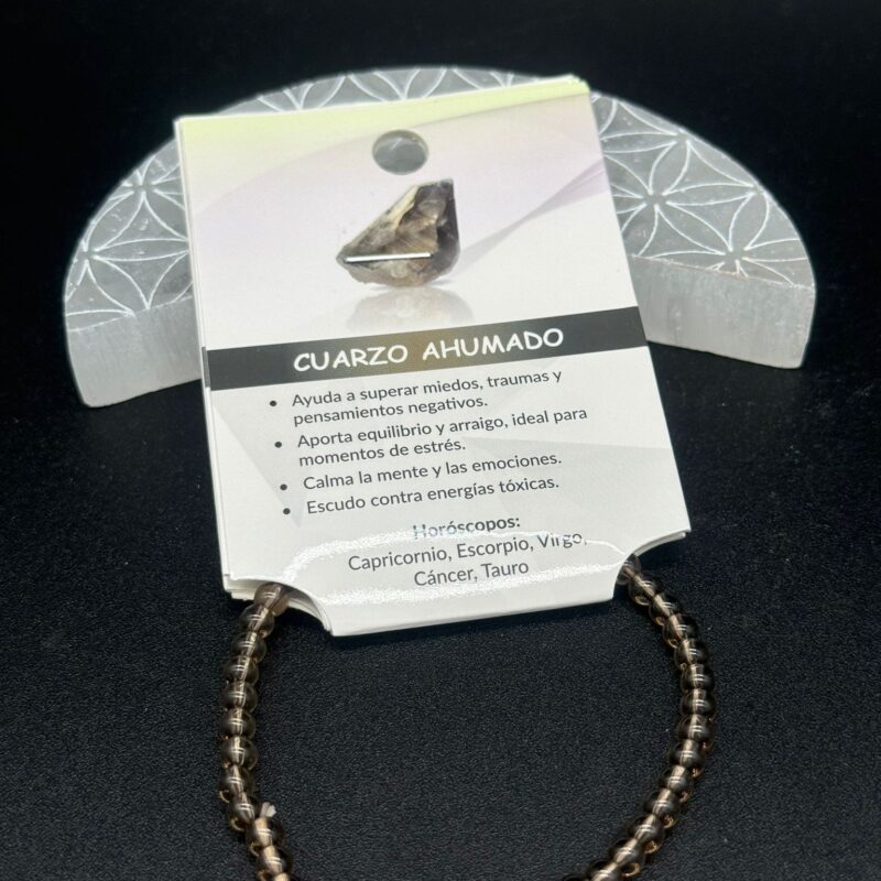 Pulsera de Cuarzo Ahumado 4mm