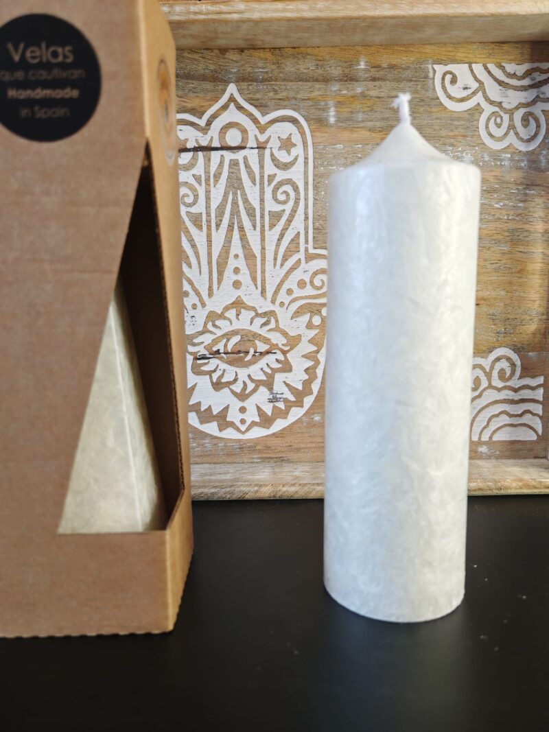 Velón Blanco Cilíndrica (Para Trabajar en Paz, Protección y Conexión Espiritual)